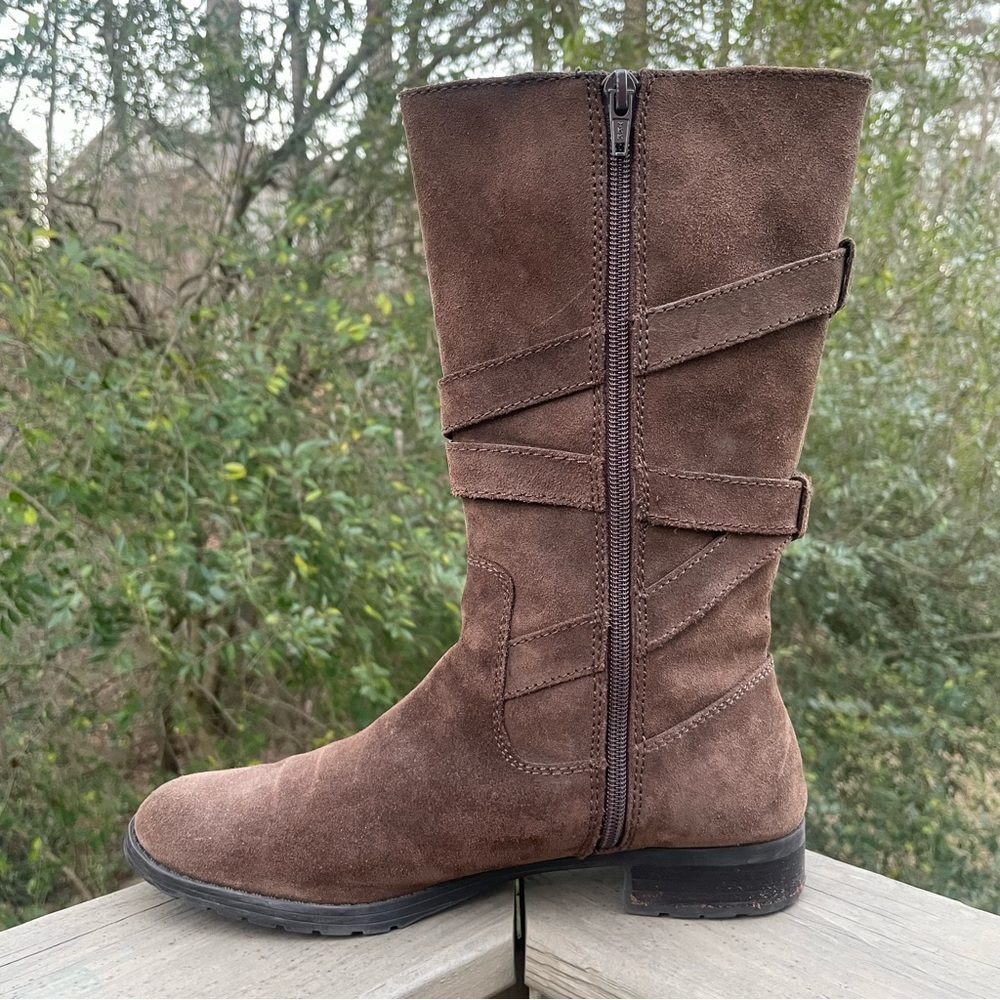 Lauren Ralph Lauren Shelby brown suede leather boots 9 - Picture 9 of 14